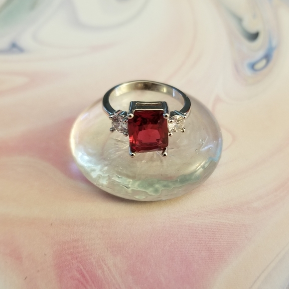 Lab Created Ruby Ring - Picture 2 of 4